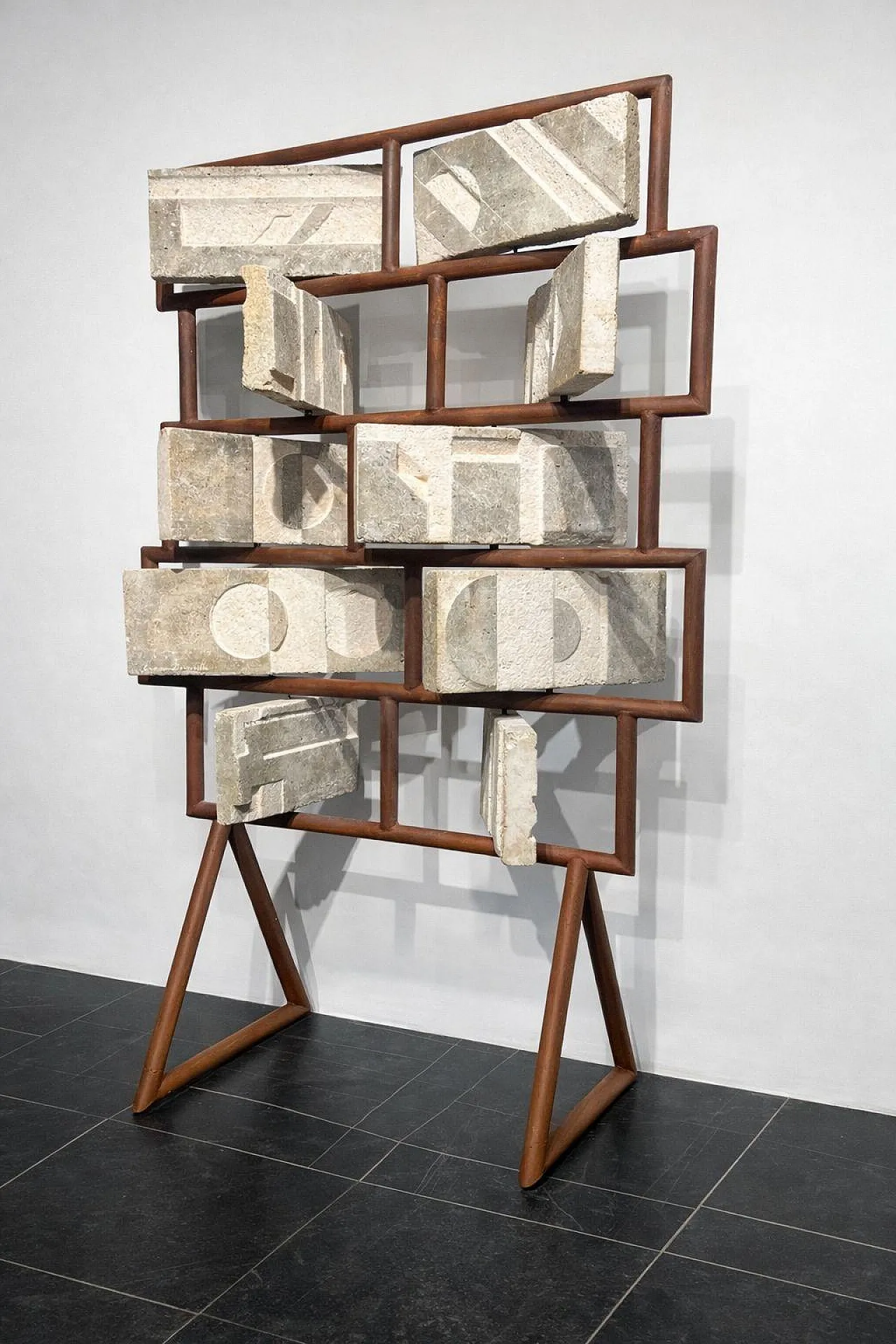 Giovanni Borgarello, carved modular stone sculpture, 1970s 5