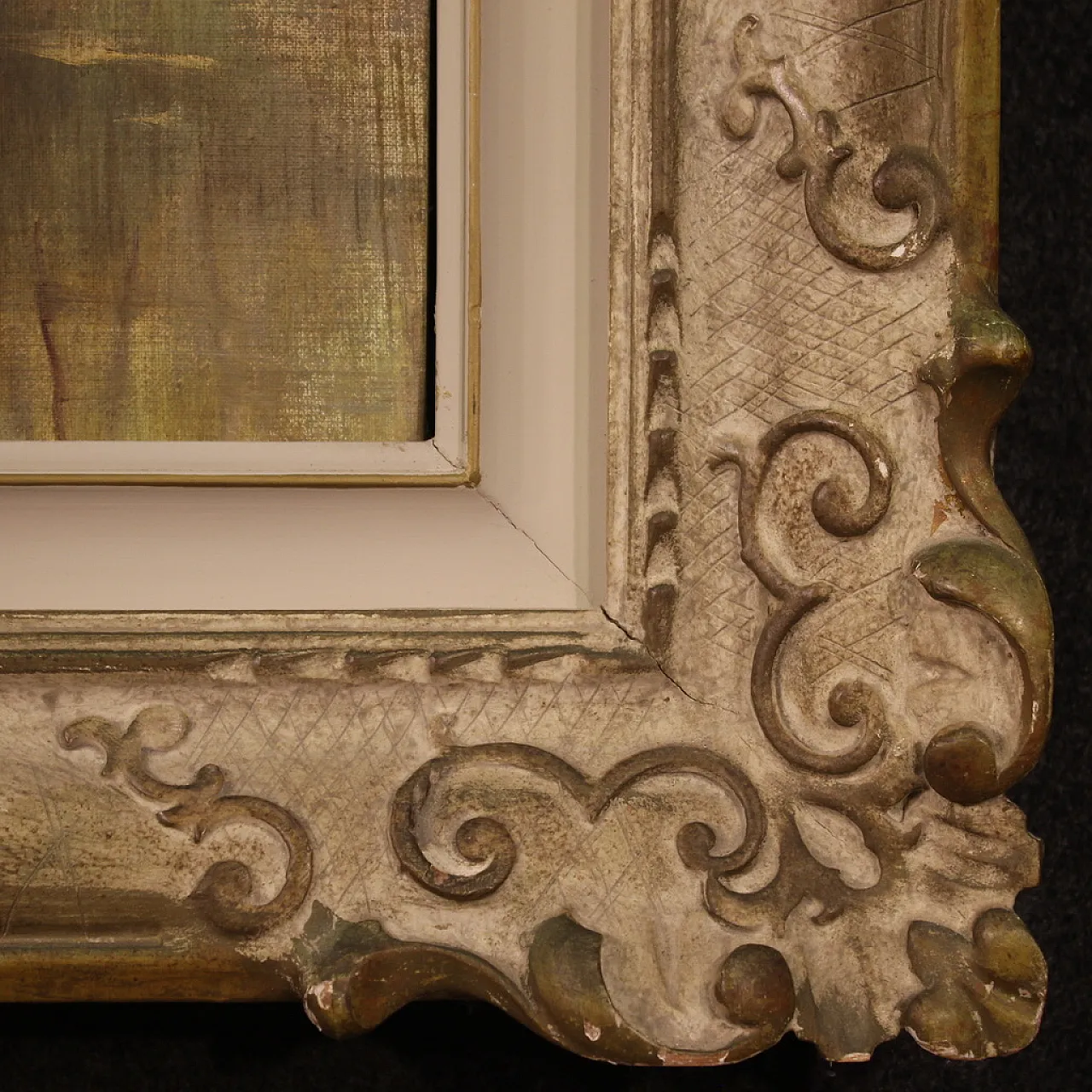 Landscape painting signed A. Corradi, 1950s 8