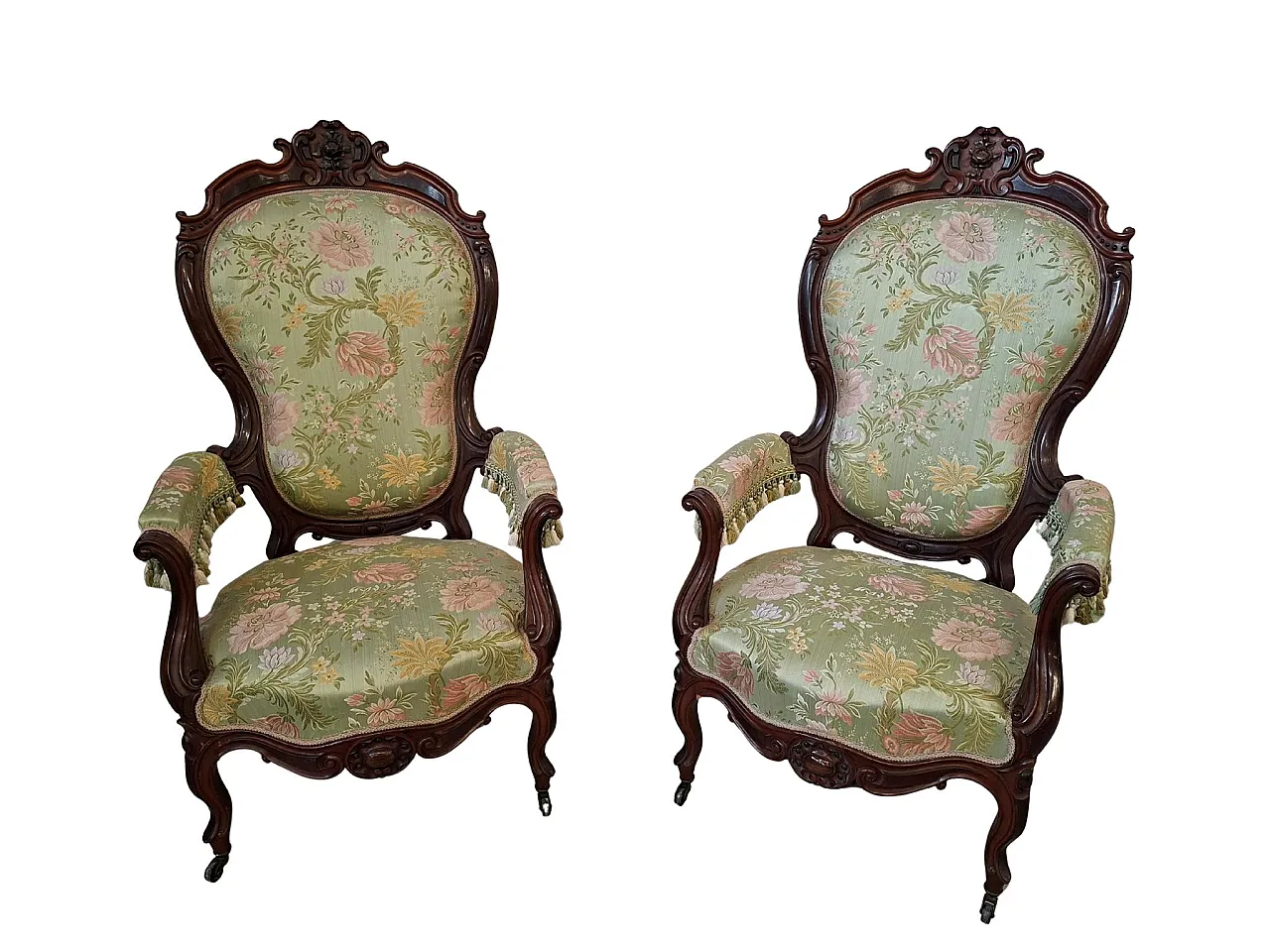 Pair of armchairs Balloon Back, 19th century 10