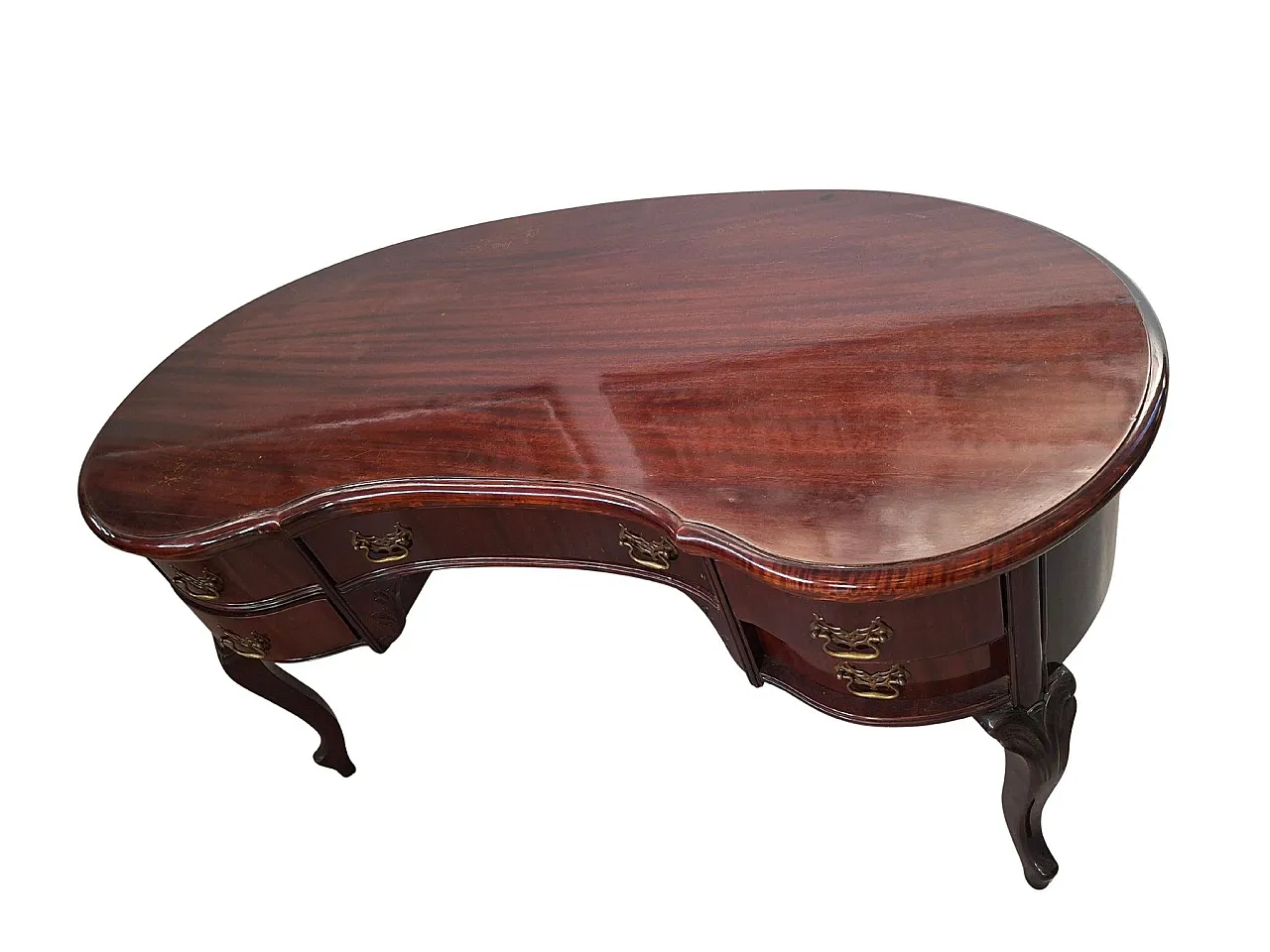 Bean desk with cockpit armchair, 20th century 3