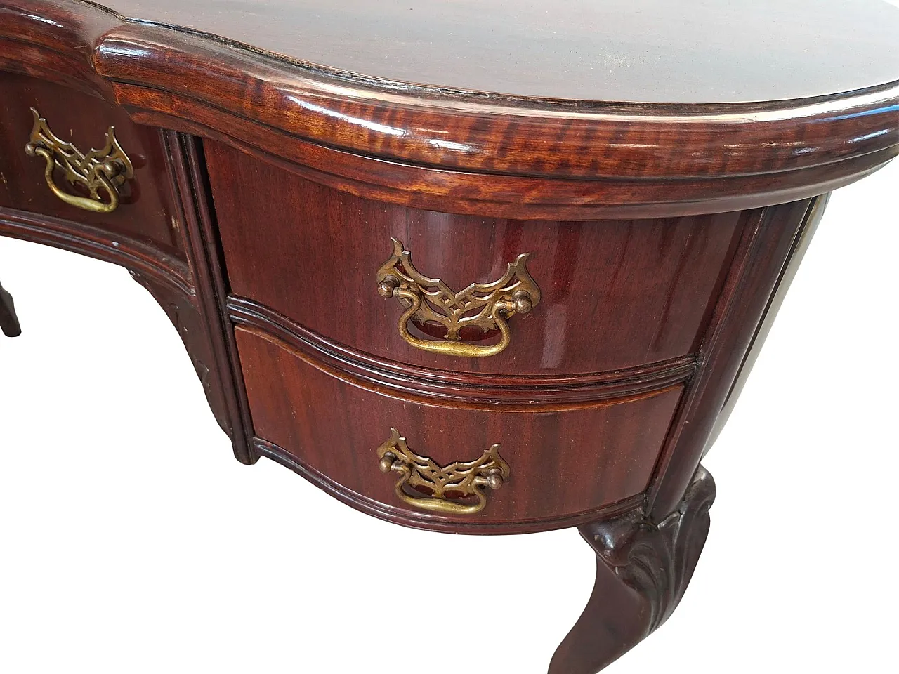 Bean desk with cockpit armchair, 20th century 4