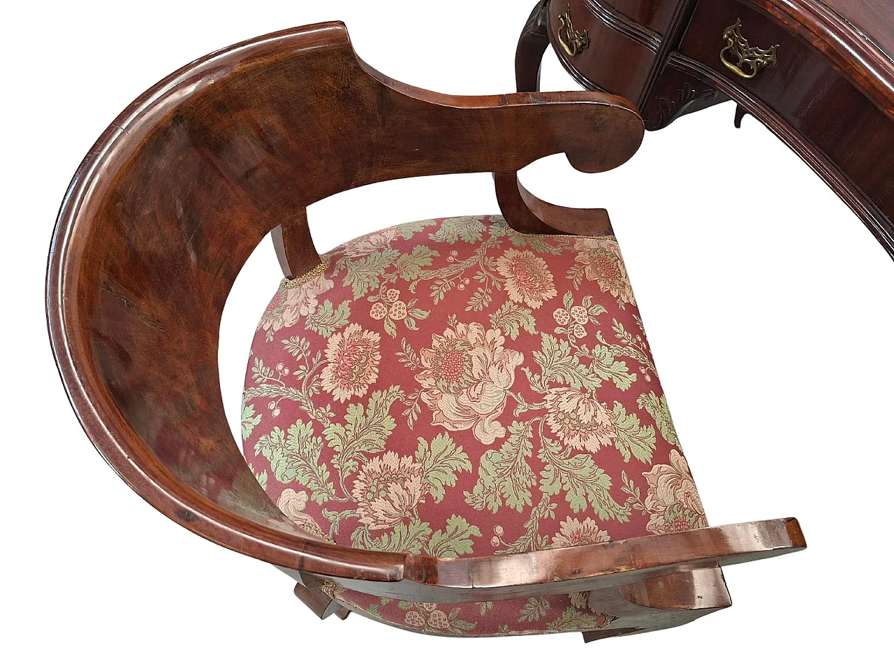 Bean desk with cockpit armchair, 20th century 10