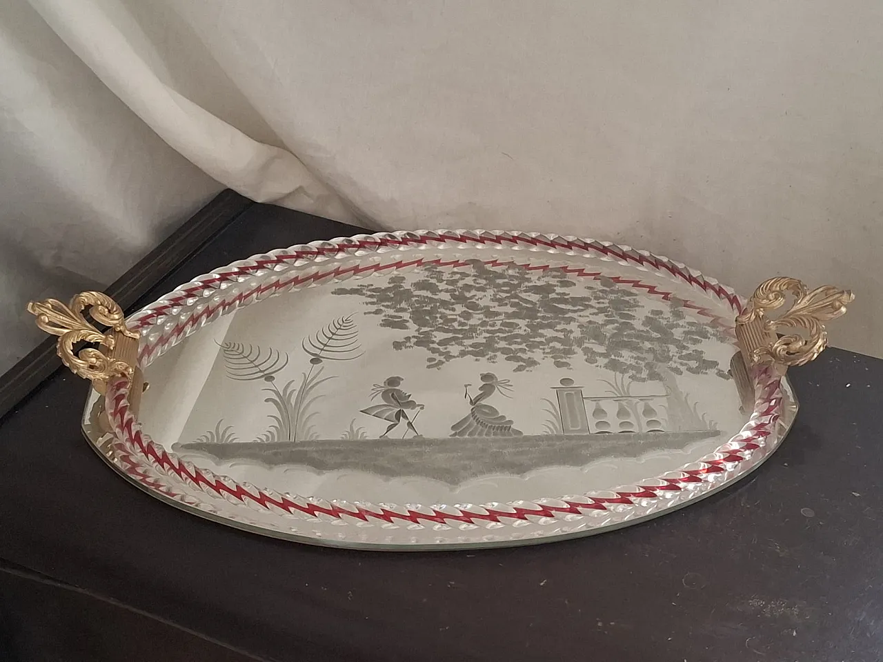 Murano crystal tray, 60s 1