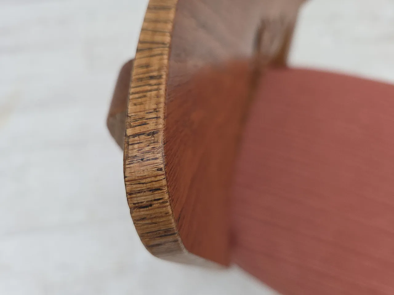 1950s, set of 6 Danish dining chairs, furniture wool, solid oak wood. 15