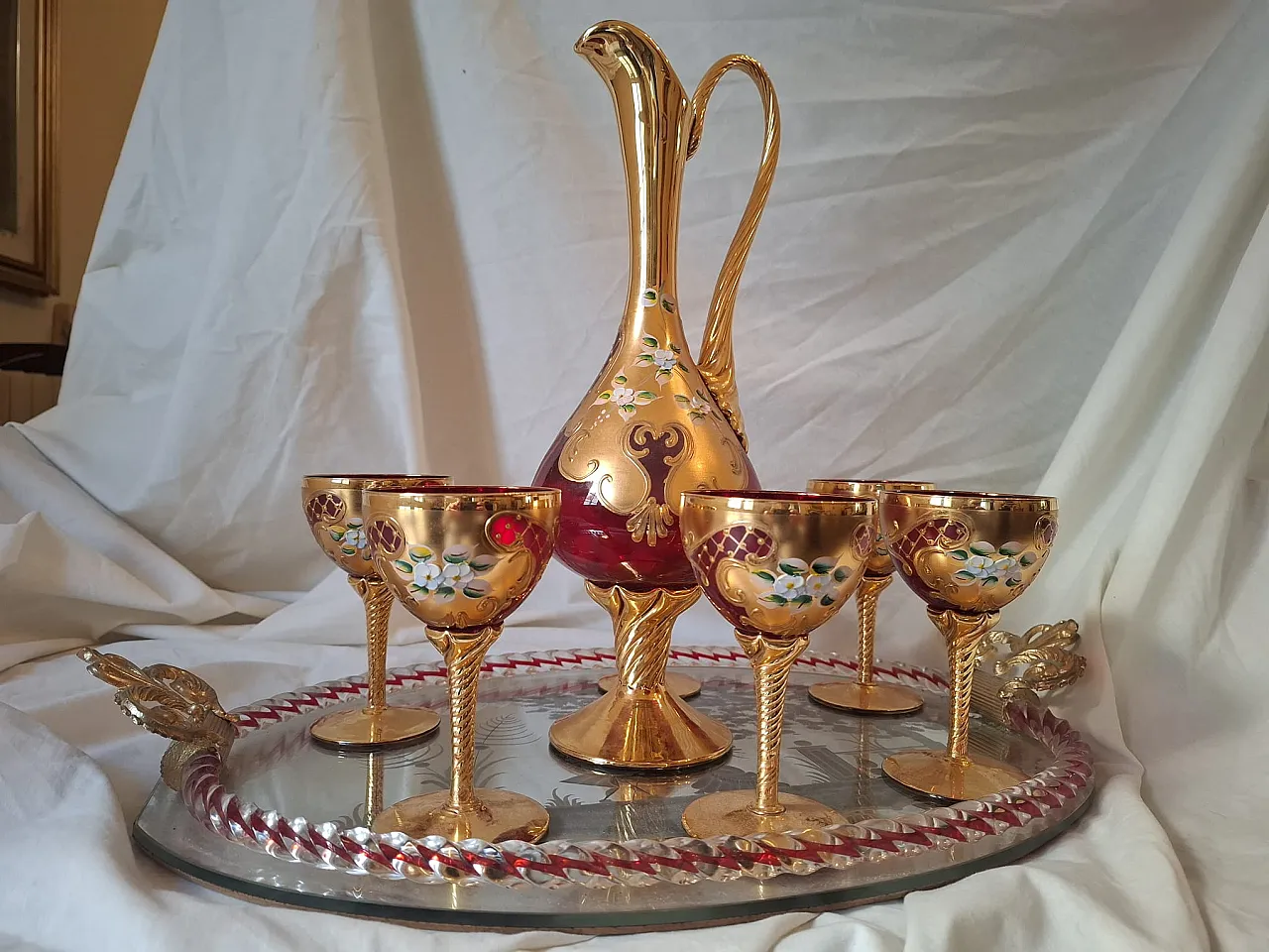 Murano liqueur set, 60s 3