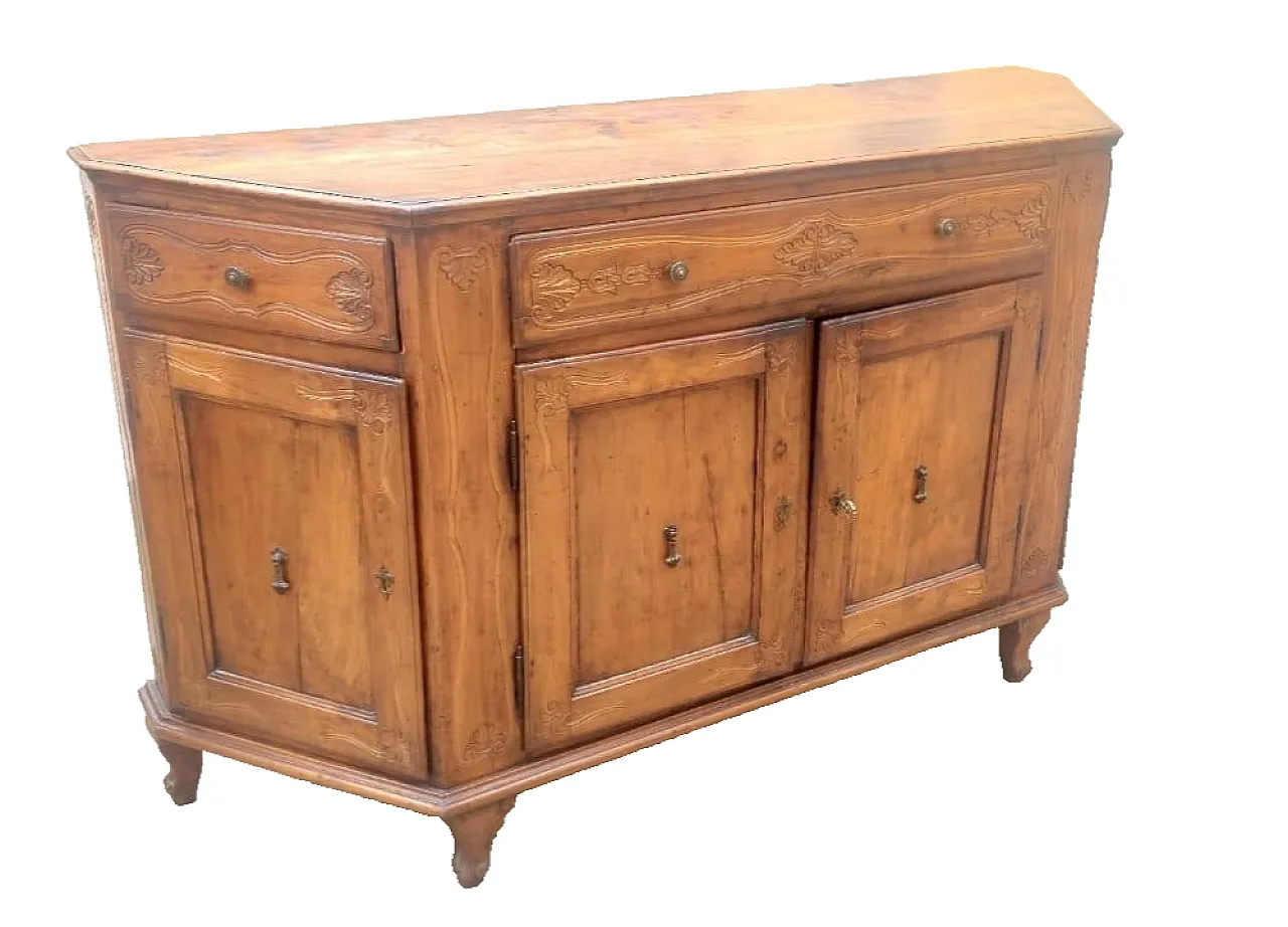 Fitted sideboard in solid cherrywood, 18th century 14