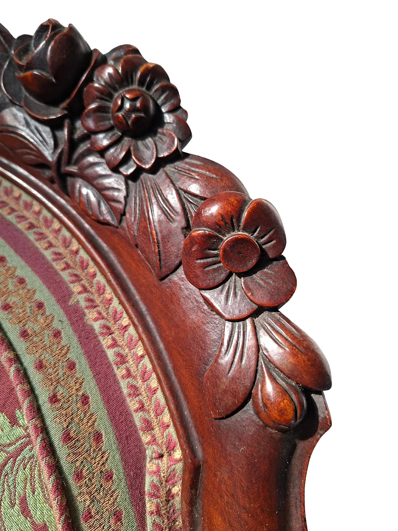 Pair of Louis XV style cherry armchairs, 1960s 4