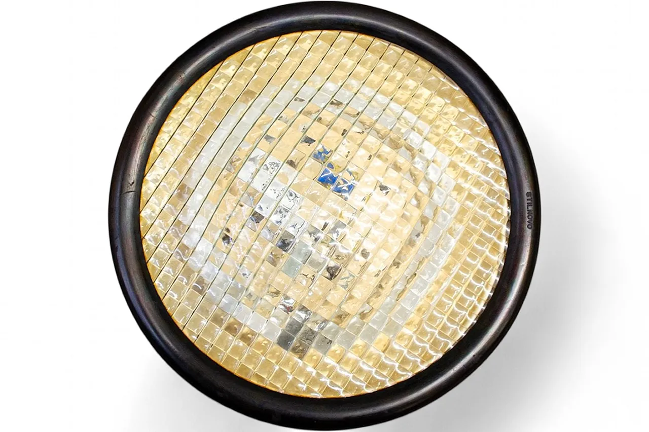 Prismatic glass ceiling light by Stilnovo, 1970s 7