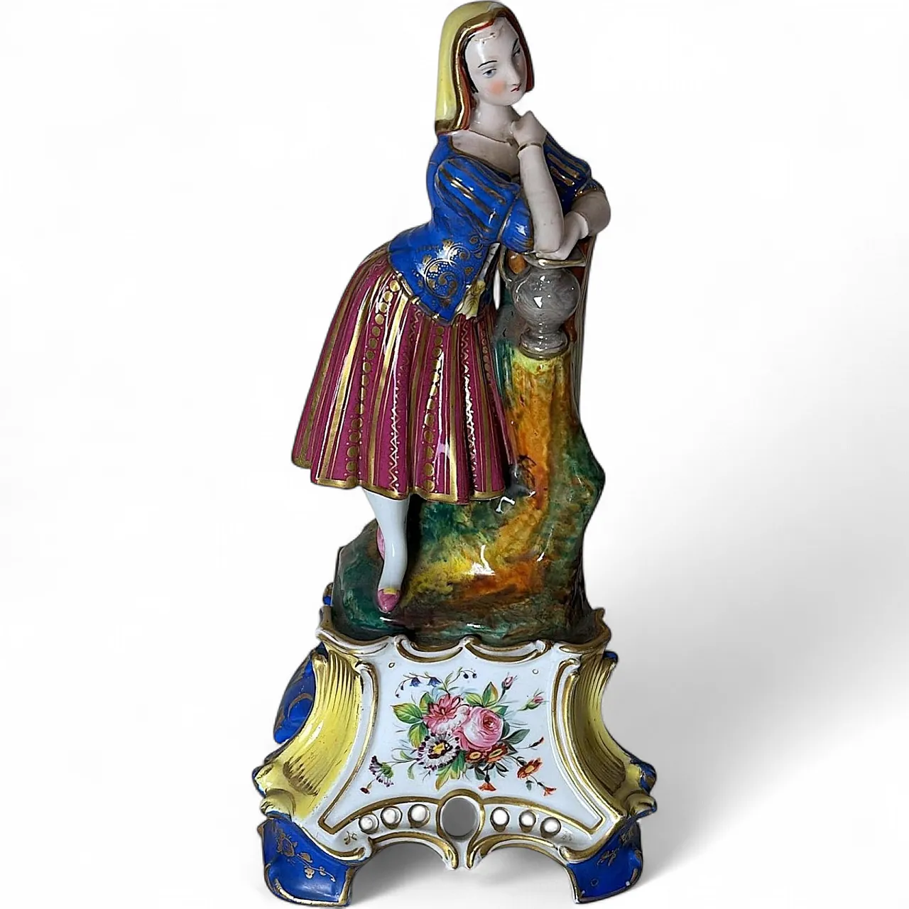 Polychrome porcelain figurine by Porcelaine De Paris, 19th century 21