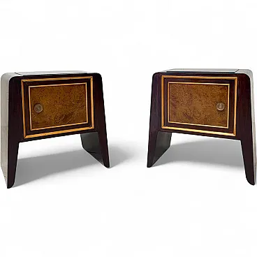 Pair of Paolo Buffa-style bedside tables, 1950s