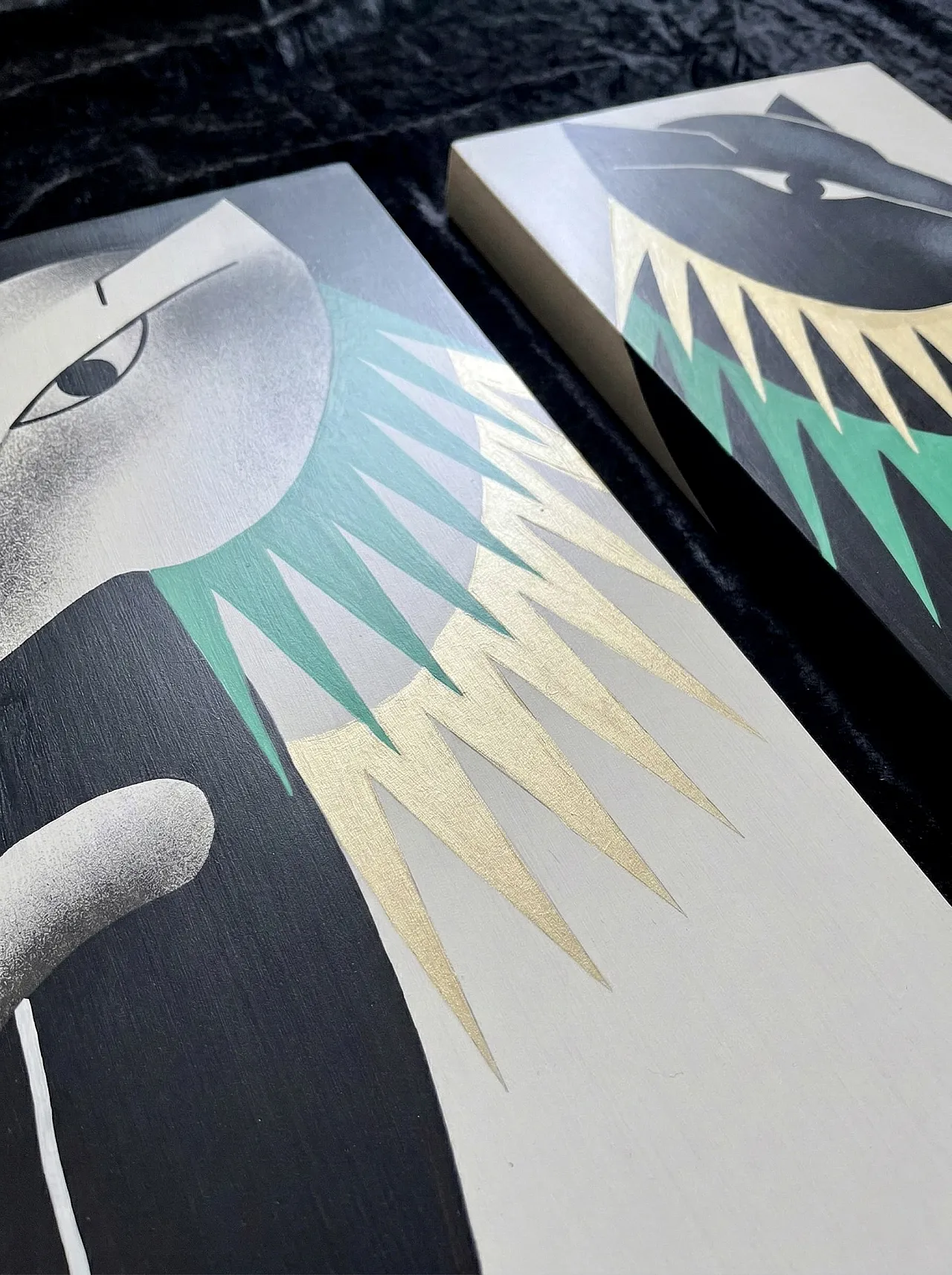 Diptych The Panthers Art Deco style, 2000s 2