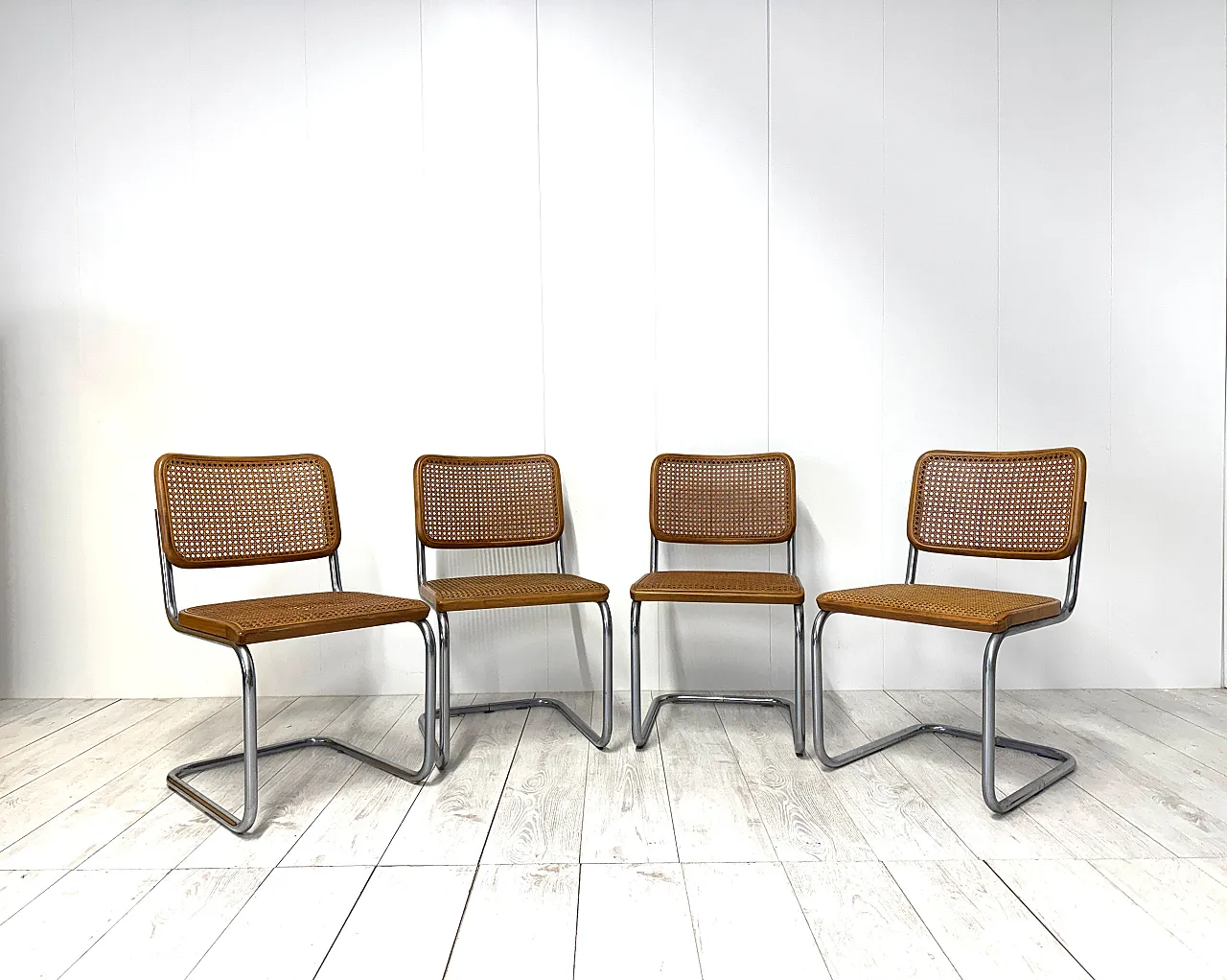 Marcel Breuer, Quattro sedie mod. B32 "Cesca", cod. Thonet, anni '70 2