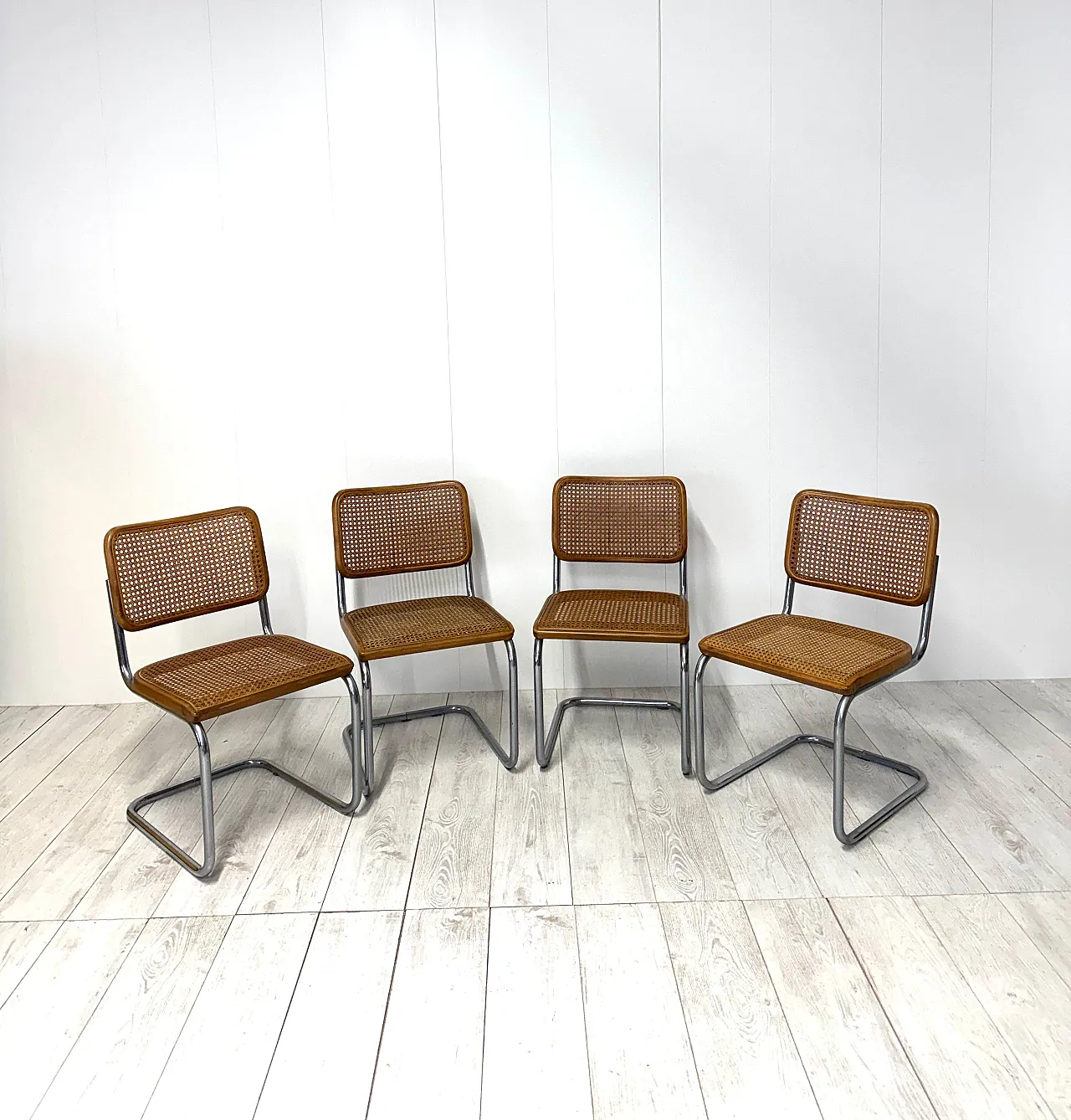 Marcel Breuer, Quattro sedie mod. B32 "Cesca", cod. Thonet, anni '70 3