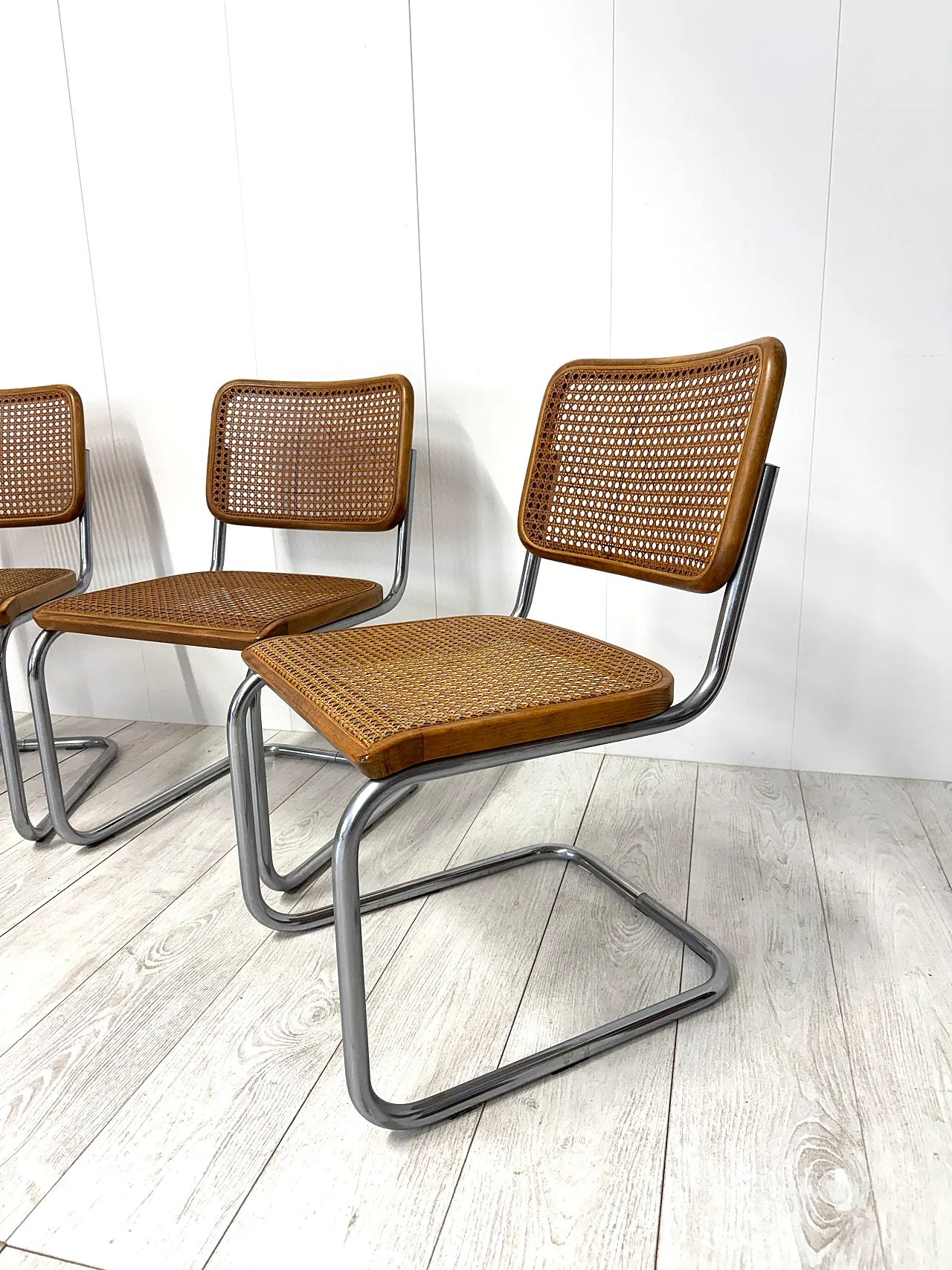 Marcel Breuer, Quattro sedie mod. B32 "Cesca", cod. Thonet, anni '70 5