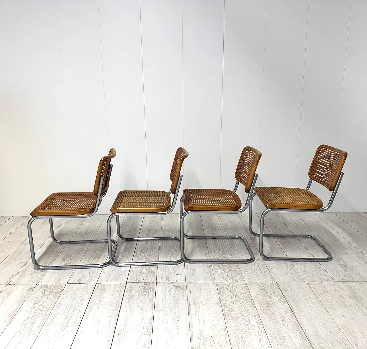 Marcel Breuer, Quattro sedie mod. B32 "Cesca", cod. Thonet, anni '70 6