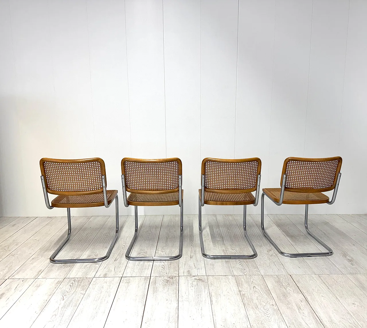 Marcel Breuer, Quattro sedie mod. B32 "Cesca", cod. Thonet, anni '70 8