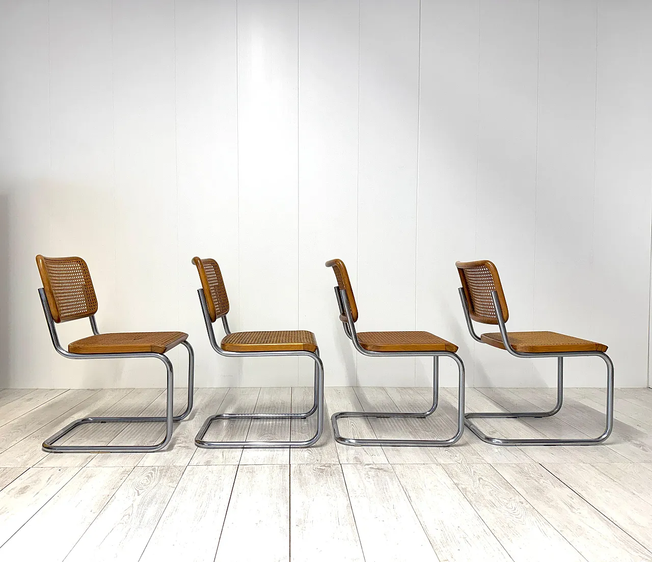Marcel Breuer, Quattro sedie mod. B32 "Cesca", cod. Thonet, anni '70 9