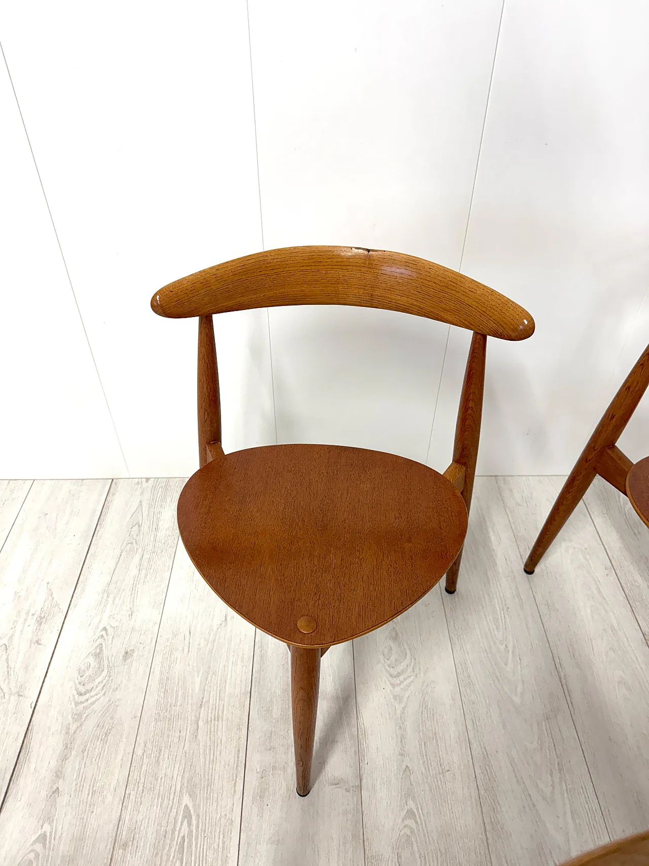 Table with chairs Heart by Hans Wegner for Fritz Hansen, 1950s 11