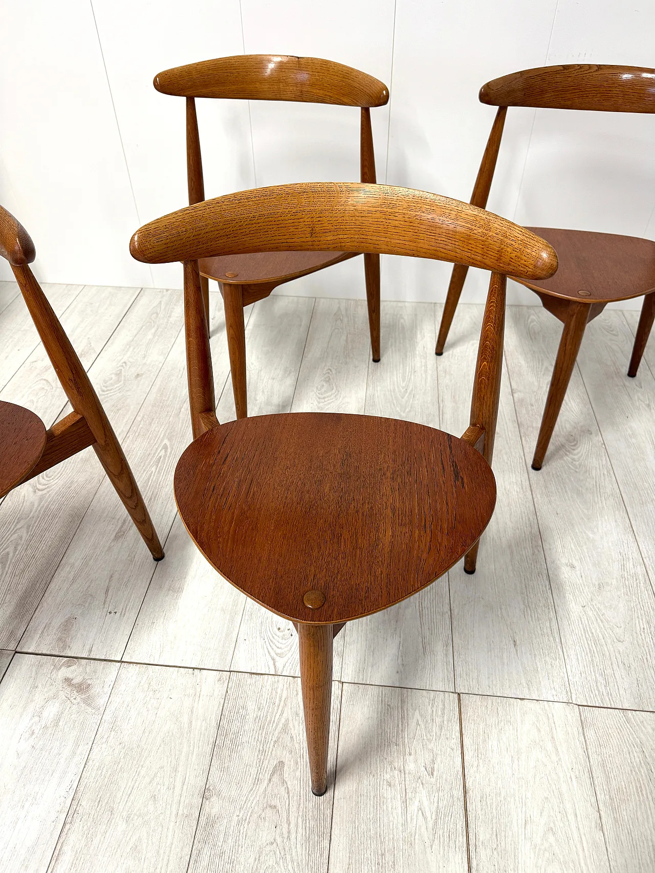 Table with chairs Heart by Hans Wegner for Fritz Hansen, 1950s 13