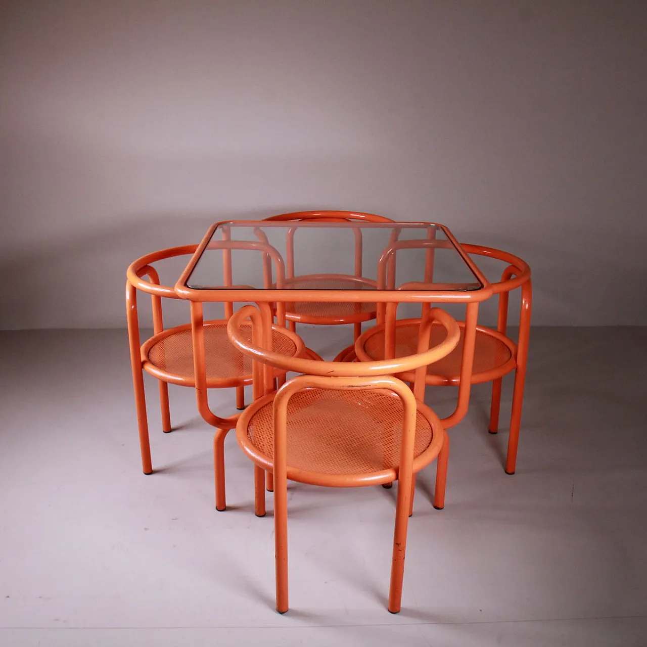 Locus Solus set arancione di Gae Aulenti per Poltronova, anni '70 1
