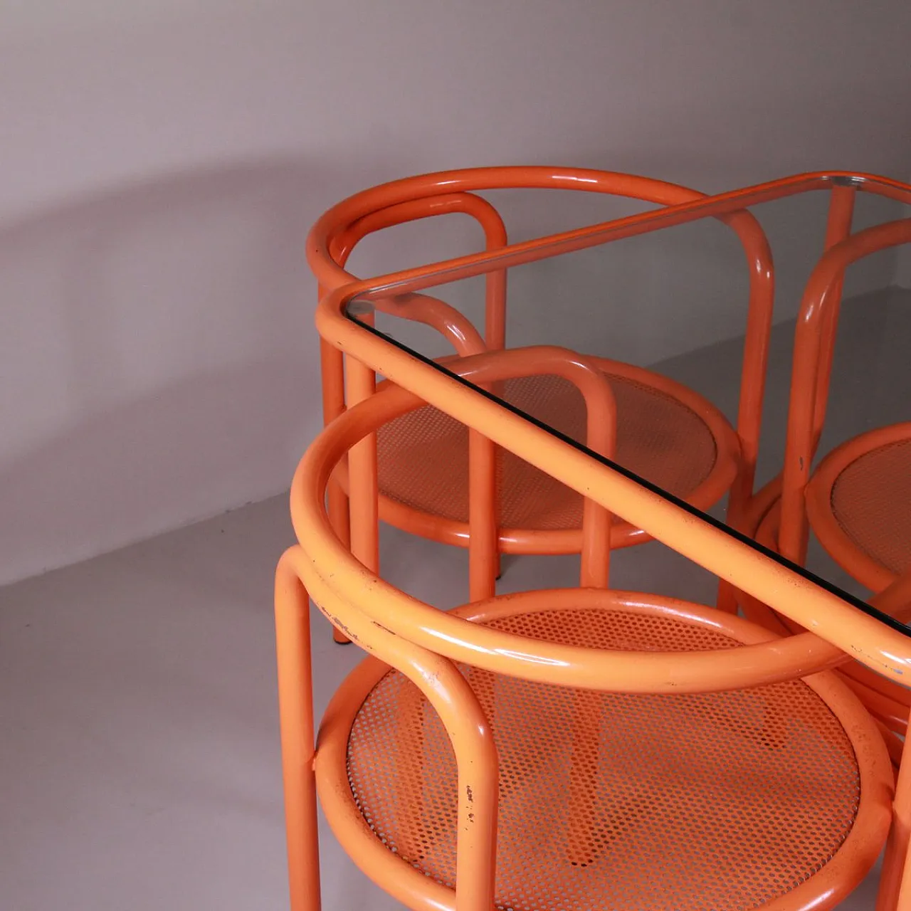 Locus Solus set arancione di Gae Aulenti per Poltronova, anni '70 3