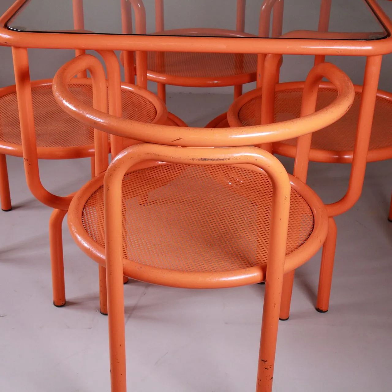 Locus Solus set arancione di Gae Aulenti per Poltronova, anni '70 6