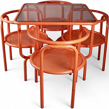 Locus Solus set arancione di Gae Aulenti per Poltronova, anni '70