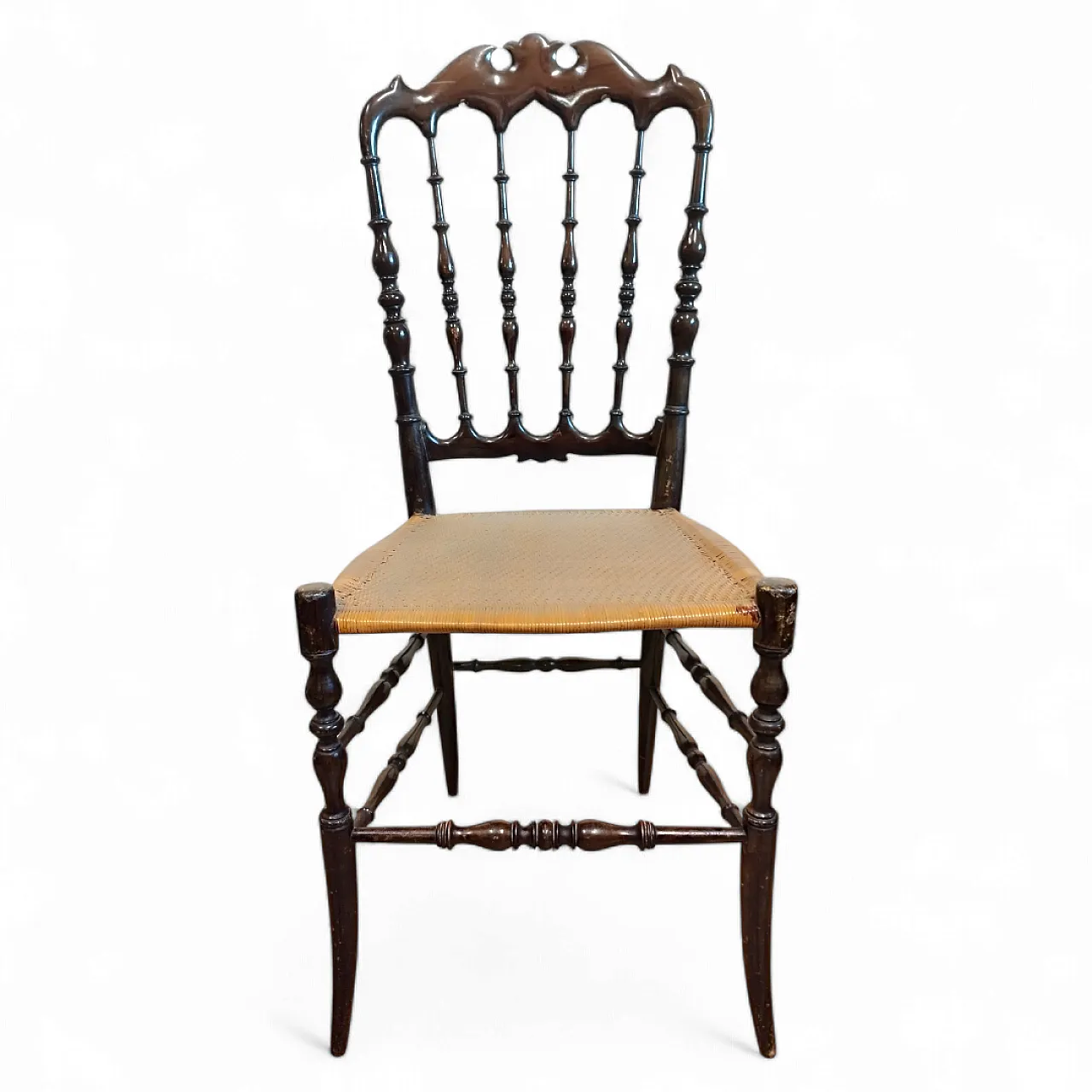 6 sedie Chiavarine in legno di ciliegio, anni '20 11