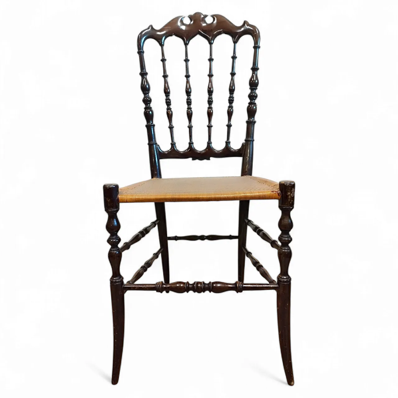 6 sedie Chiavarine in legno di ciliegio, anni '20 13