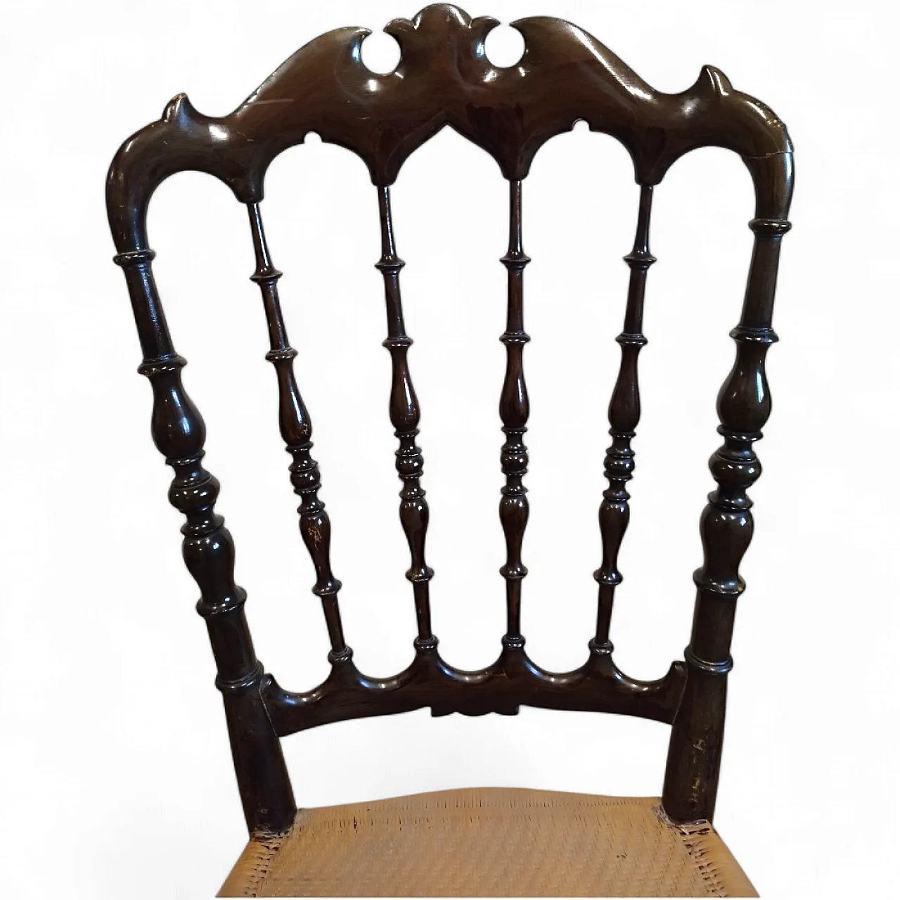 6 sedie Chiavarine in legno di ciliegio, anni '20 16