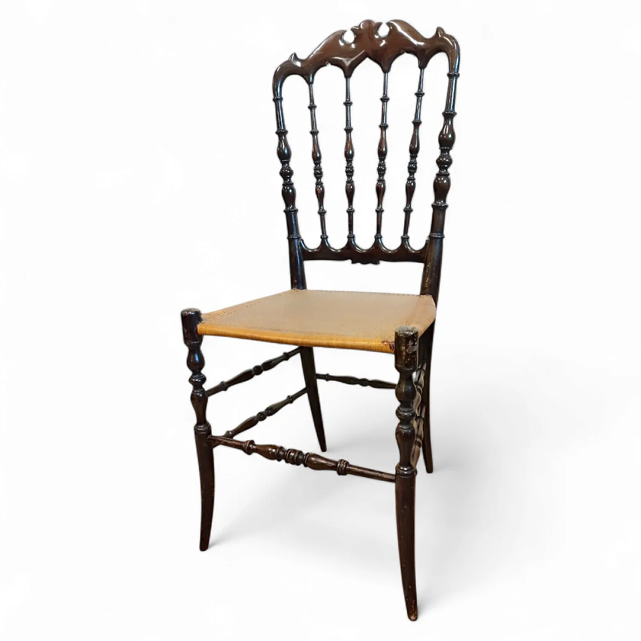 6 sedie Chiavarine in legno di ciliegio, anni '20 18