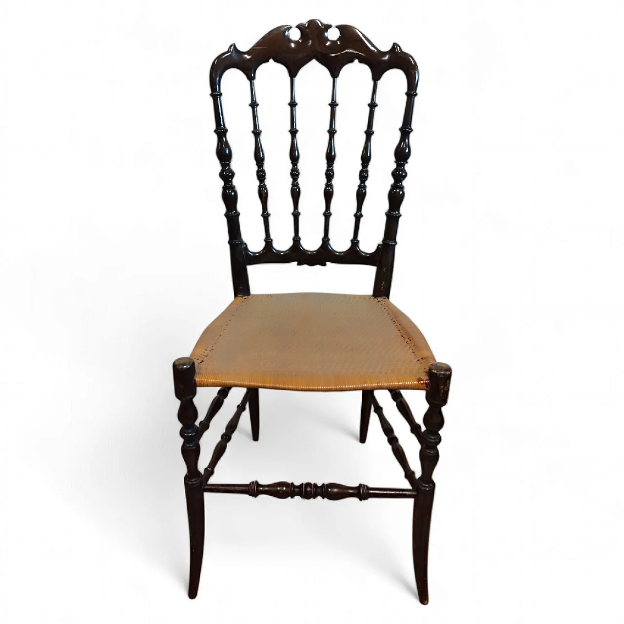 6 sedie Chiavarine in legno di ciliegio, anni '20 21