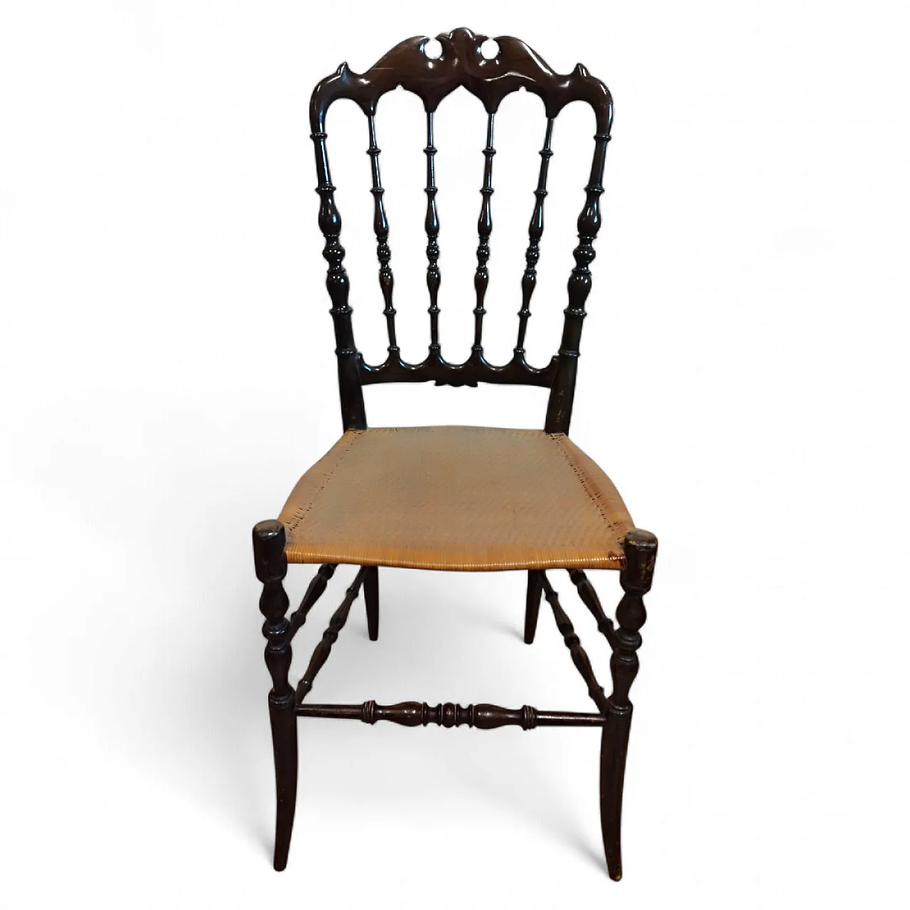 6 sedie Chiavarine in legno di ciliegio, anni '20 22