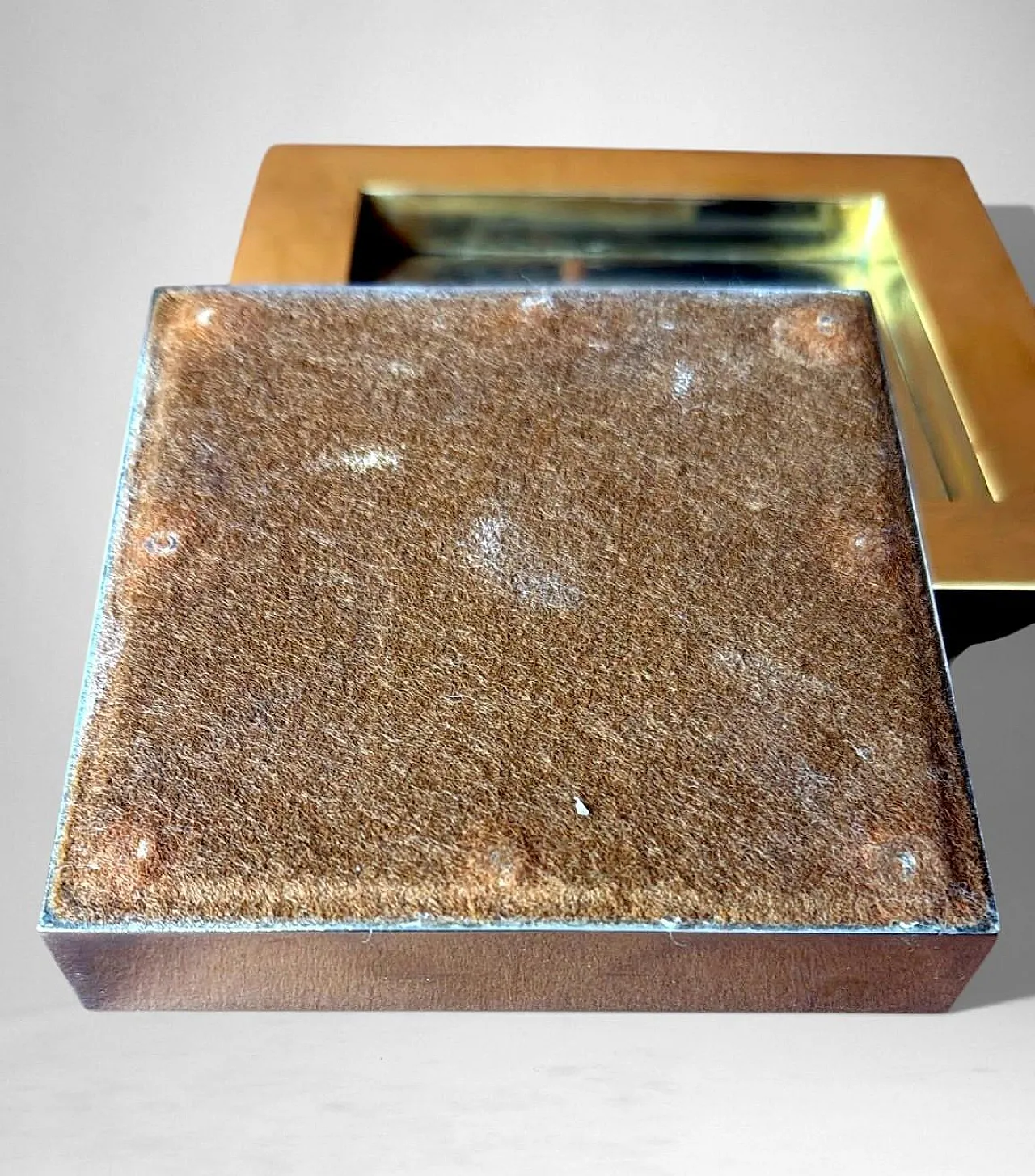 Romeo Rega steel and brass ashtray, 1970s 16