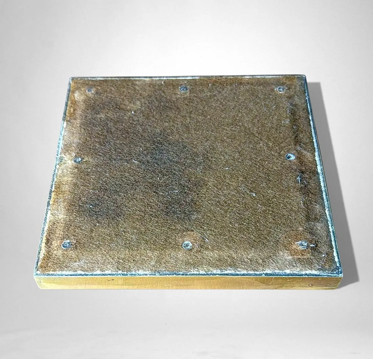 Romeo Rega steel and brass ashtray, 1970s 17