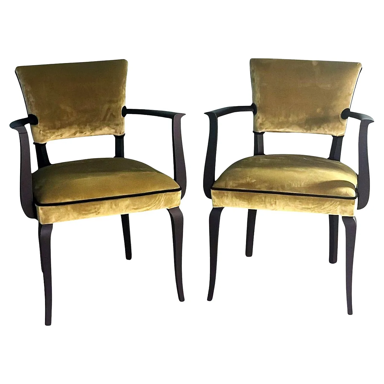 Art Decò pair of Bridge chairs, 1950s 1