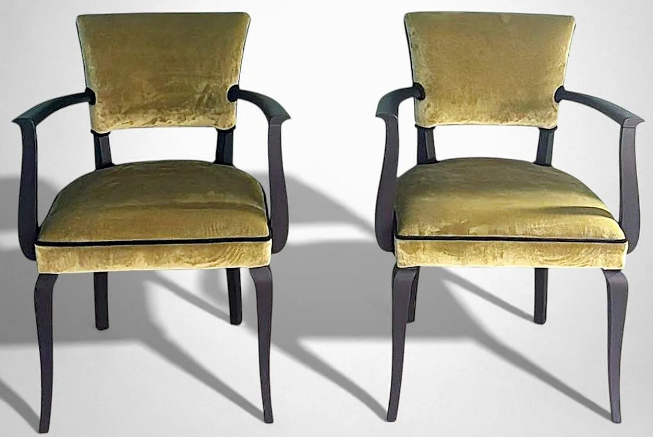 Art Decò pair of Bridge chairs, 1950s 7