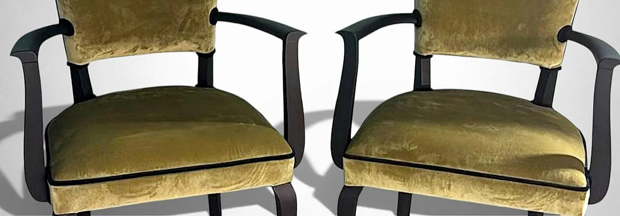 Art Decò pair of Bridge chairs, 1950s 8