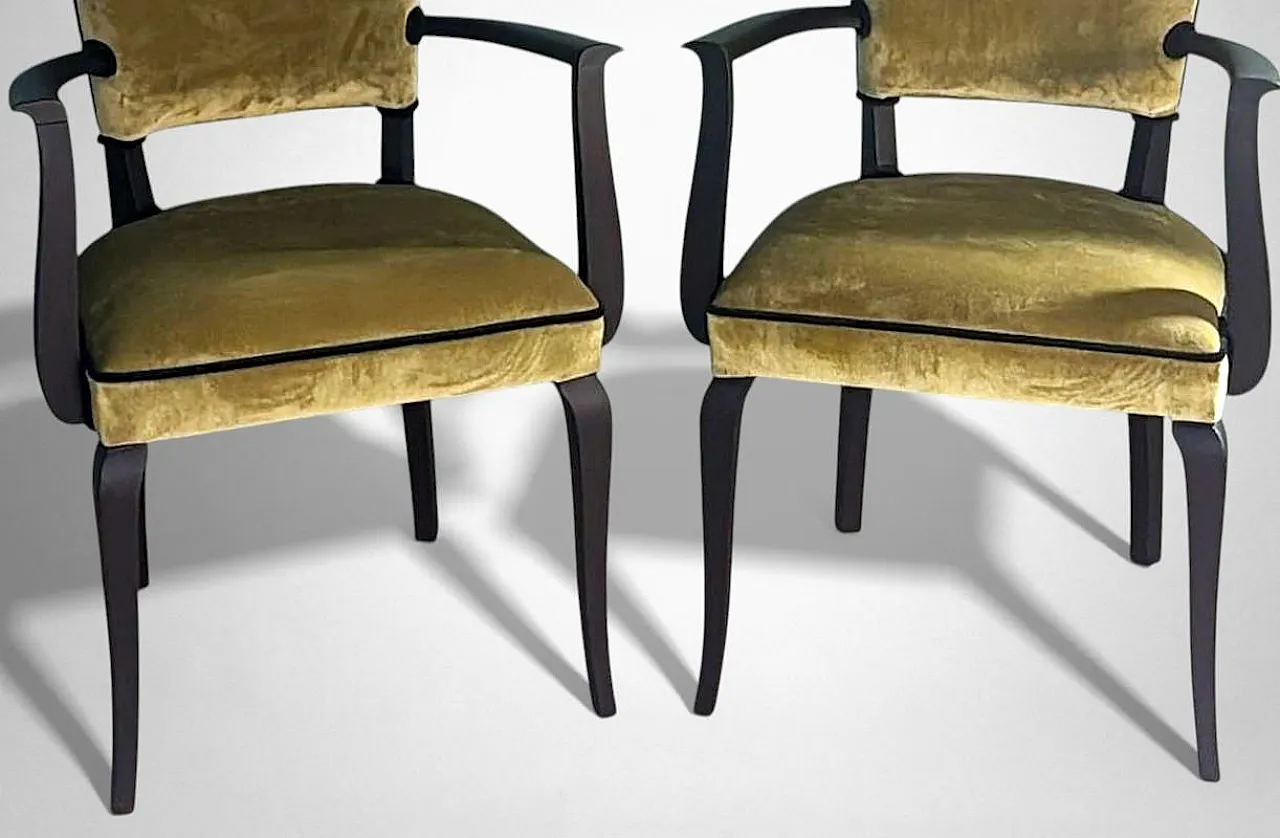Art Decò pair of Bridge chairs, 1950s 9