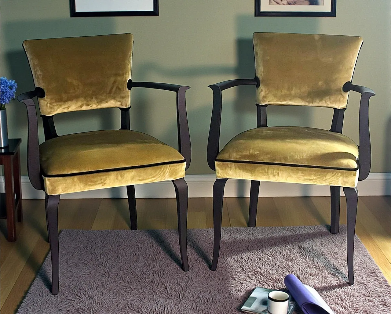Art Decò pair of Bridge chairs, 1950s 18