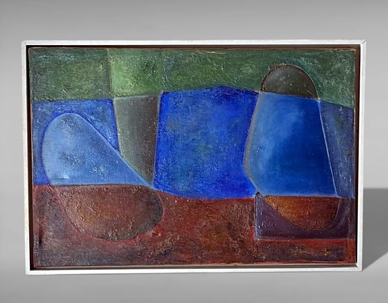 Abstract lyrical oil painting on canvas, mid-20th century 2