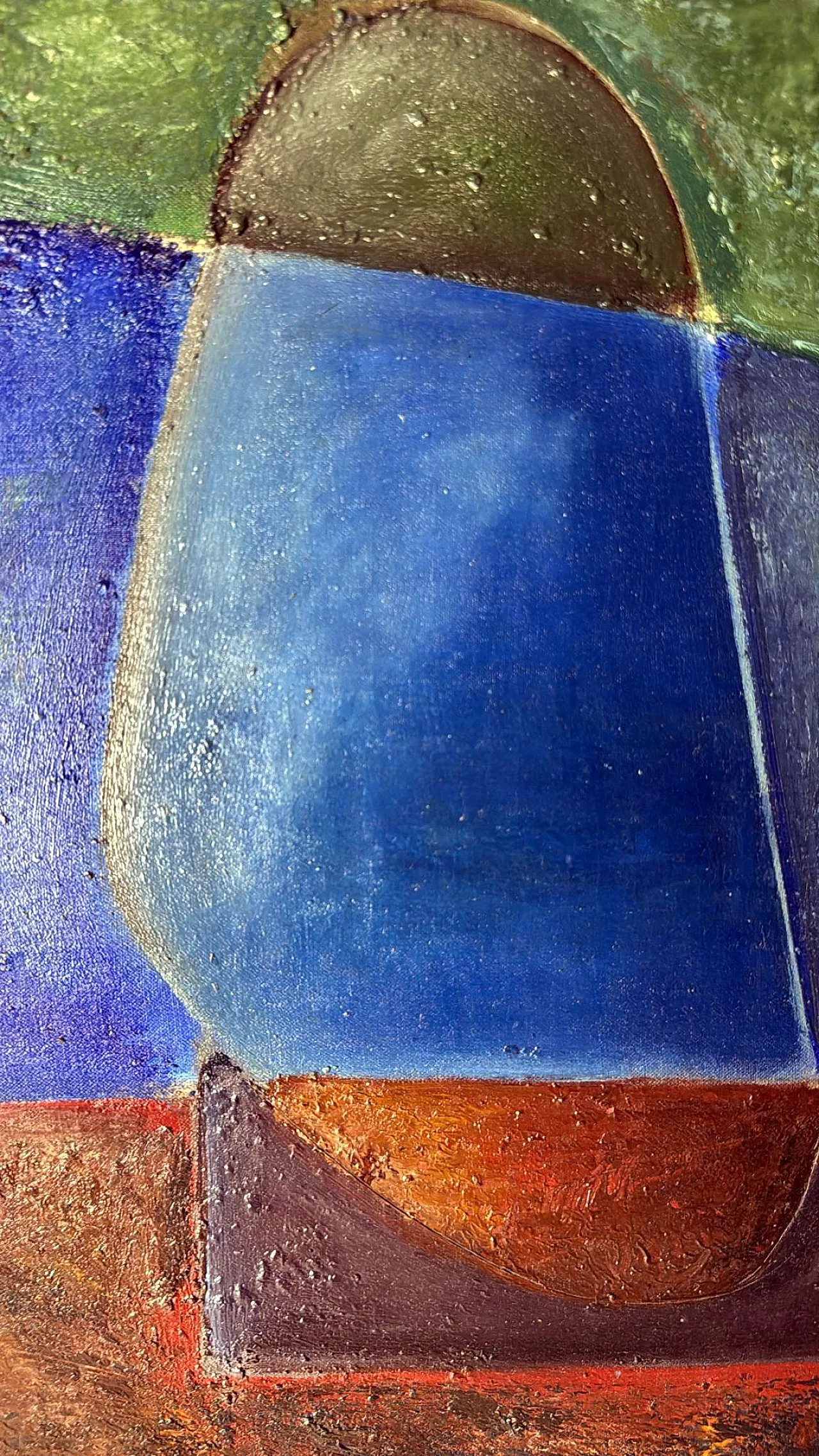 Abstract lyrical oil painting on canvas, mid-20th century 8