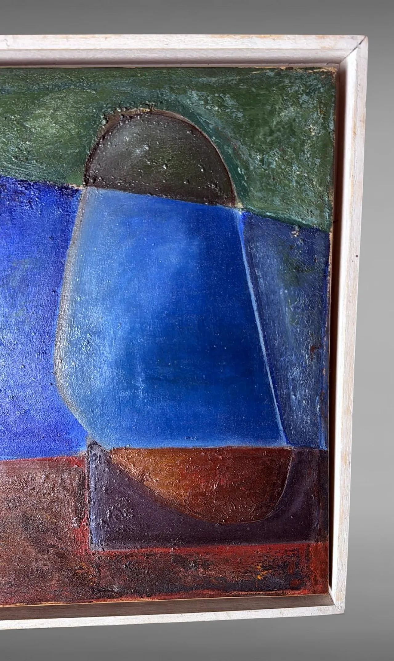 Abstract lyrical oil painting on canvas, mid-20th century 11