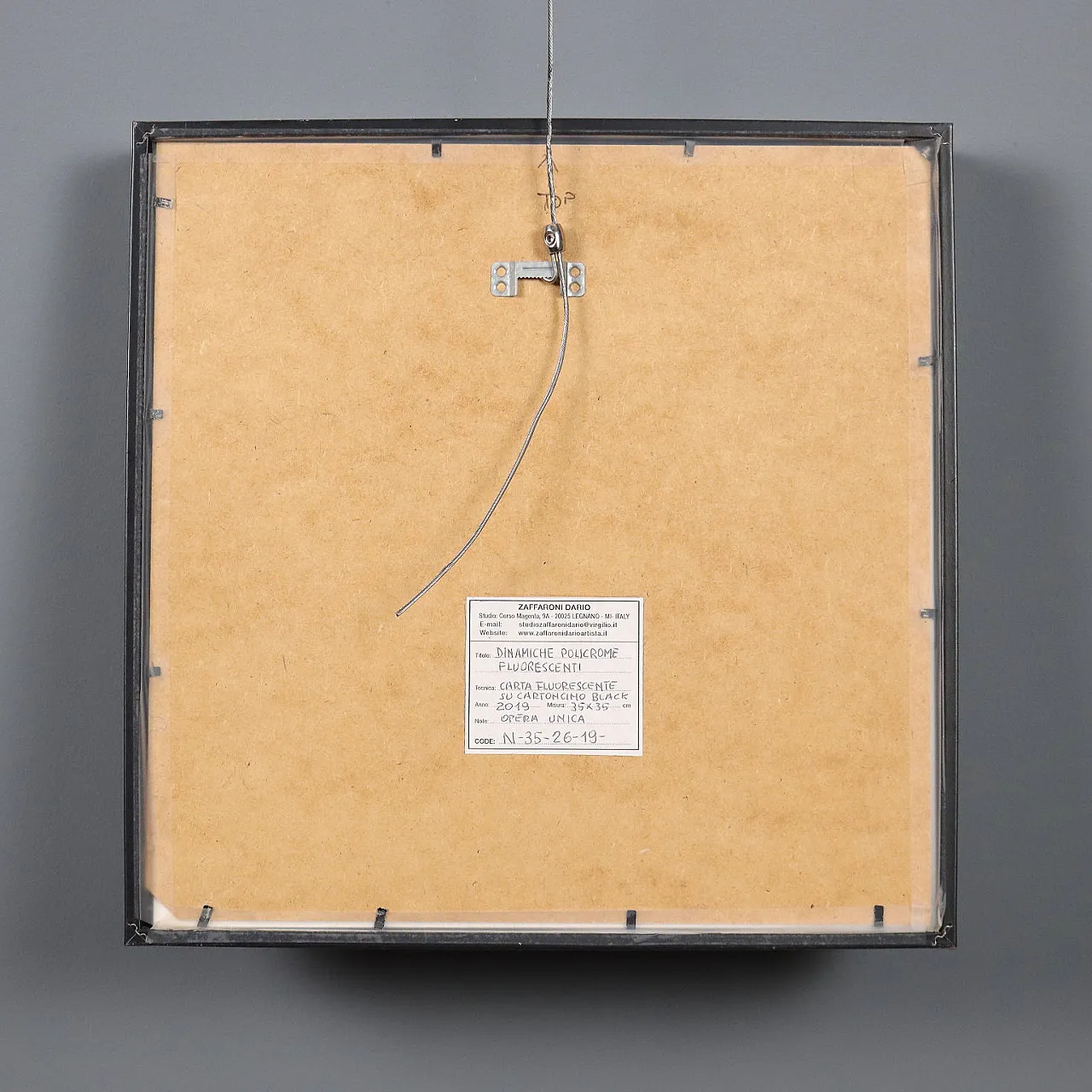 Geometrie cromo-cinetiche, carta fluorescente su cartoncino nero, '900 8