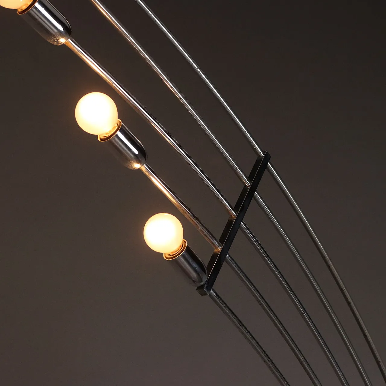 Lampada da terra in alluminio e metallo, fine '900 4