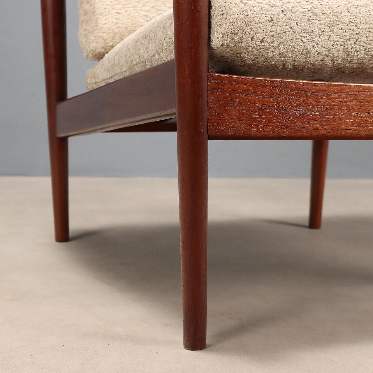 Poltrona con struttura in legno di teak a vista, '900 8