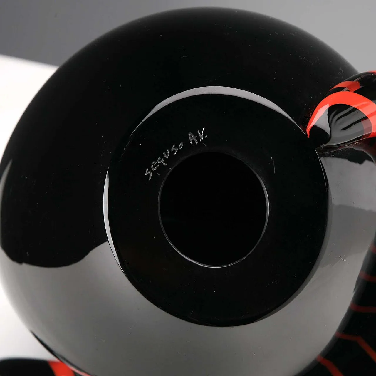 Black and red glass cat from Seguso, 20th century 8