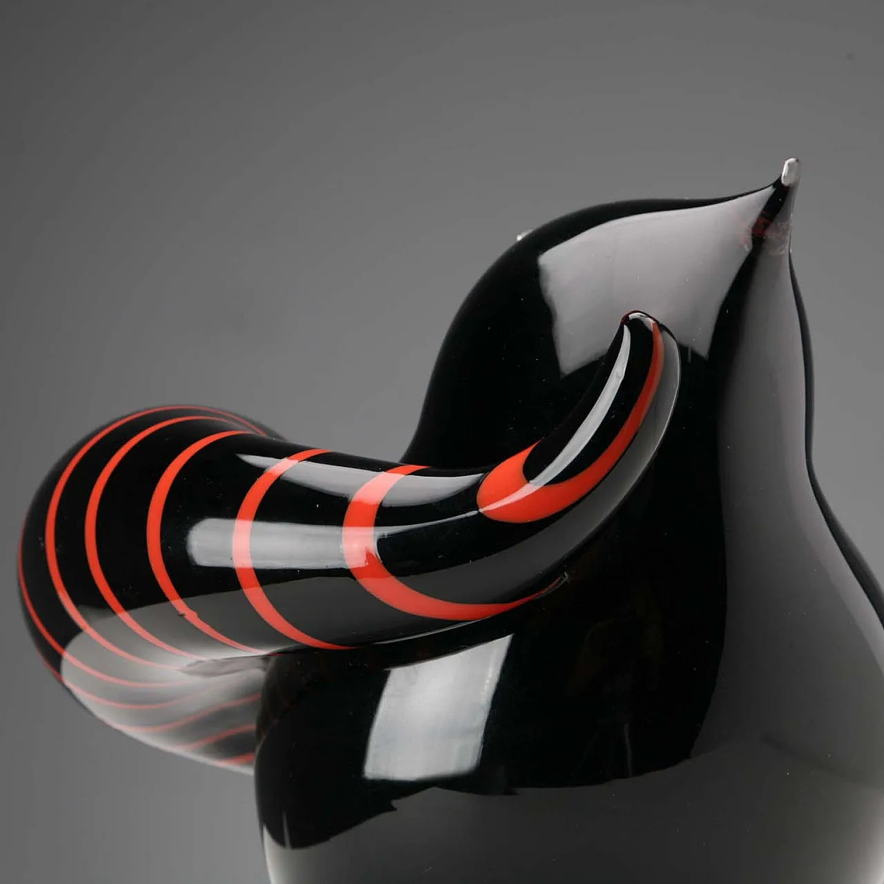 Black and red glass cat from Seguso, 20th century 10