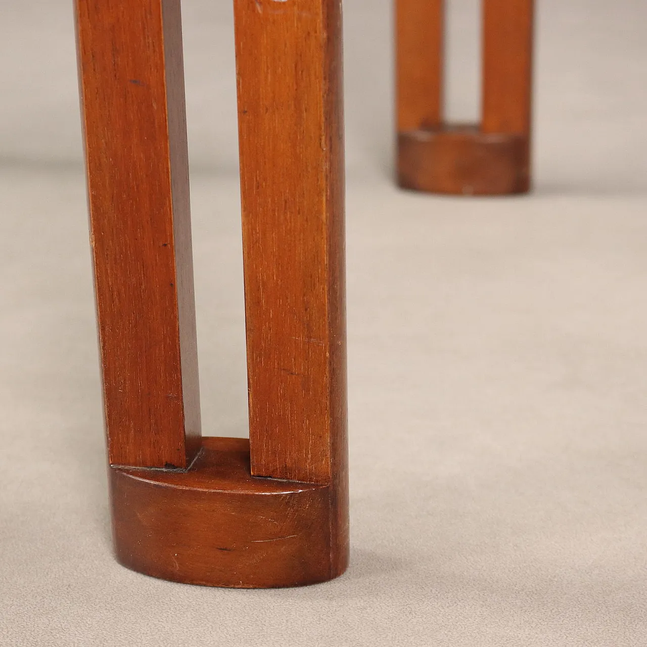 Coffee table with wooden frame and rectangular glass top, 20th century 6