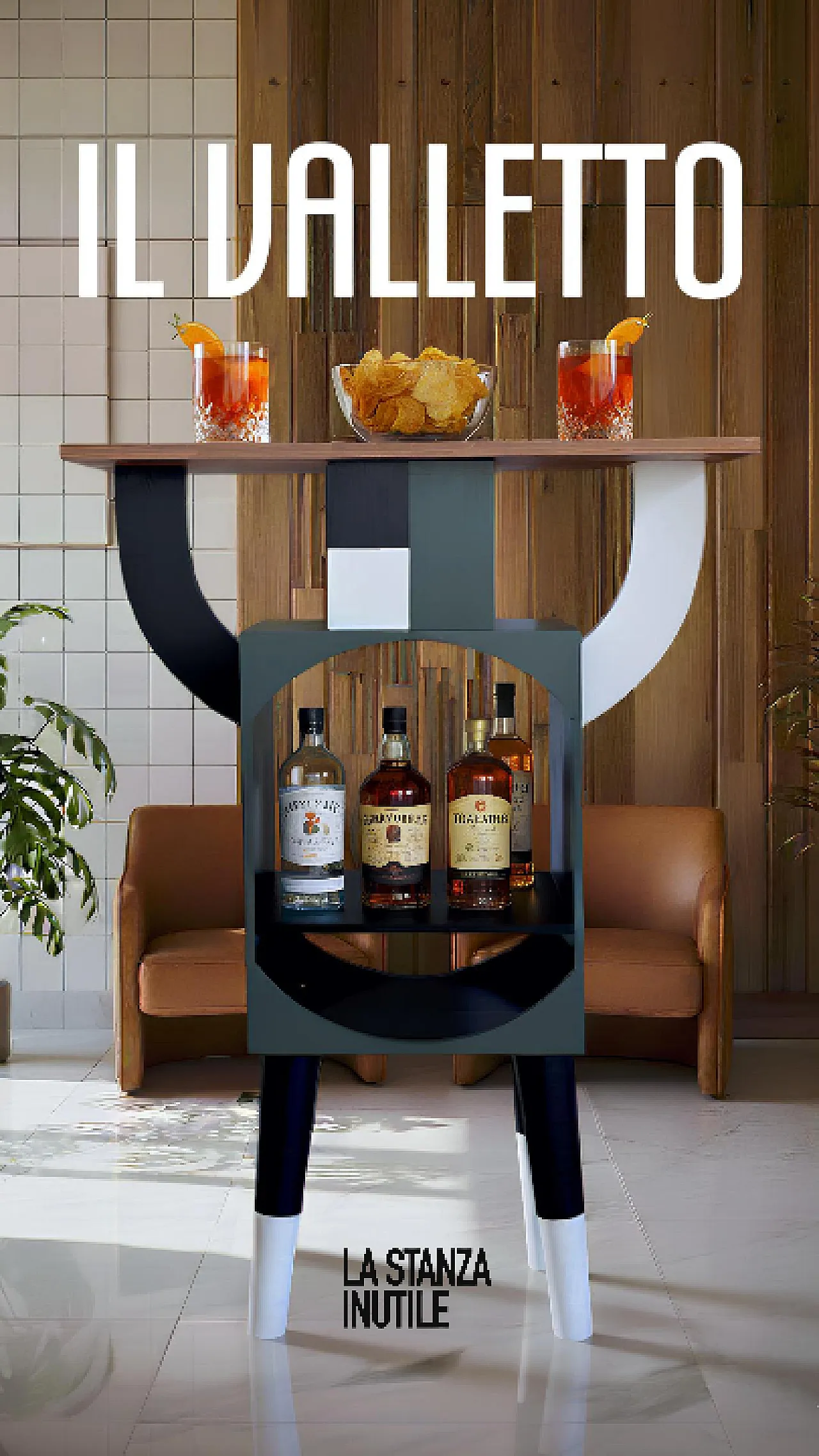 Hand-painted oak console , 2000s 12